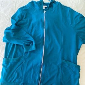 NWT, Teal, Tunic length Active Hoodie!
